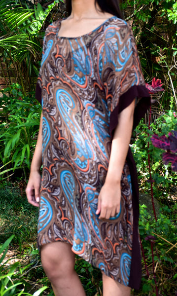 Short Kaftan Dress Paisley