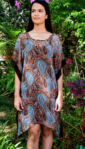 Short Kaftan Dress Paisley