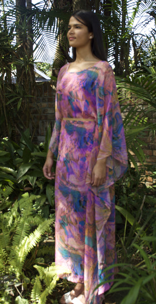 Maxi Kaftan Purple and Blue