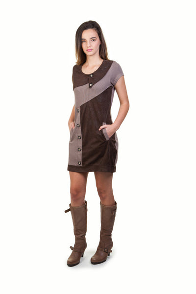 Mock Suede Tunic Dress