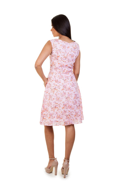 Ramie Linen Floral Dress