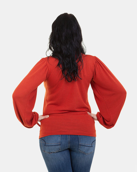 Pintuck knit Top (Rust)