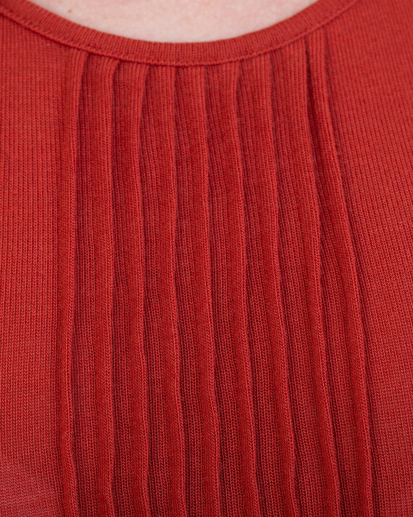 Pintuck knit Top (Rust) – Shoppekhyris.com