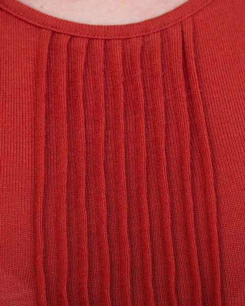 Pintuck knit Top (Rust)