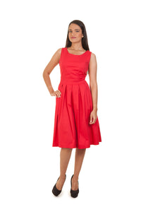 Sleeveless Box Pleat Dress