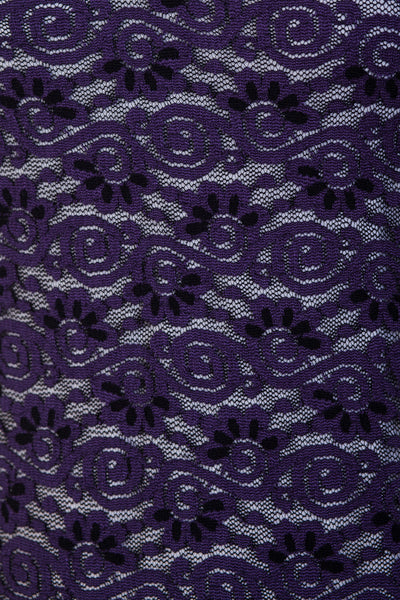 Lace Shift Dress (Purple)