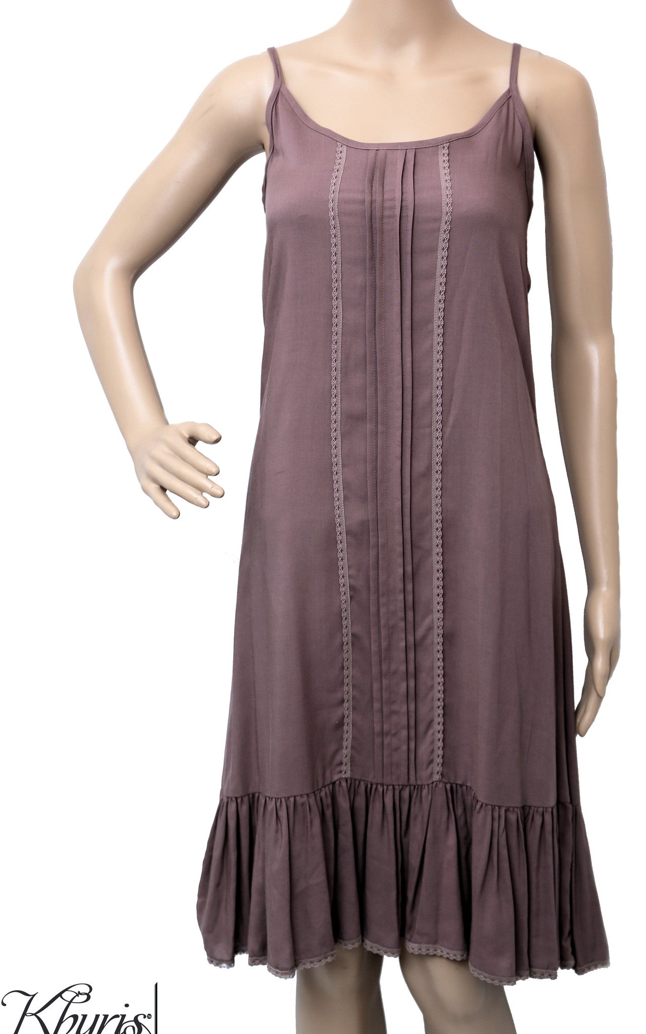 Pin Tuck/Lace Slip dress – Shoppekhyris.com