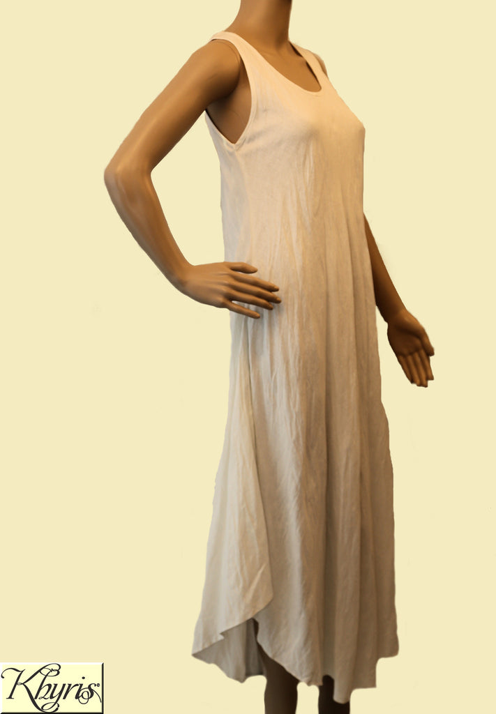White linen swing clearance dress