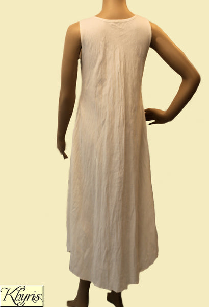 White Linen Swing Dress